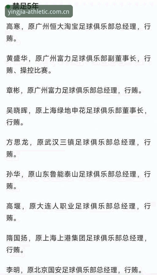 盈嘉体育赛事平台 足协第三批禁足名单详解:65人受罚,行业整顿力度空前